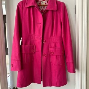 Tulle Fuchsia Trench Coat
